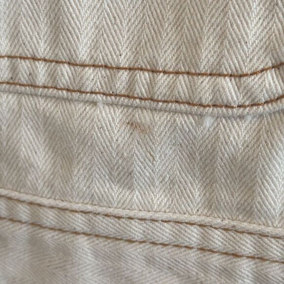 J Crew Lightweight canvas chore jacket in ecru herringbone Womens XS Stone Beige - Picture 5 of 10